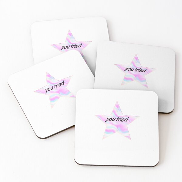 Item preview, You Tried Cute Holographic Star Sarcasm designed and sold by sharedipmemes.