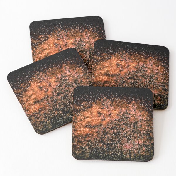 Item preview, Field of hay and burning golden orange sky designed and sold by SulkaCreative.