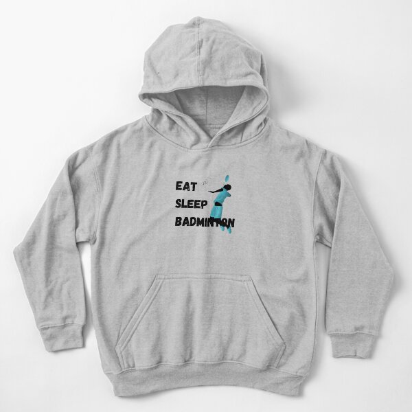 Badminton Eat Sleep Badminton vintage Kids Pullover Hoodie