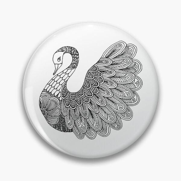Item preview, Black Swan Zentangle designed and sold by DesignPMG.