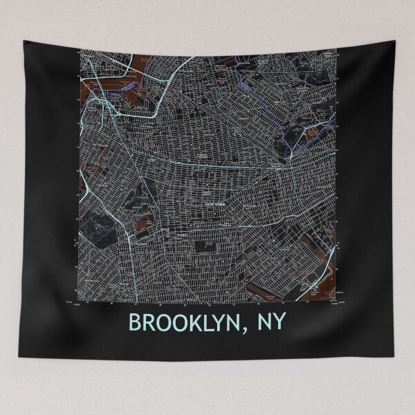 Item preview, Brooklyn, NY Topographical Map Dark designed and sold by PGHPhotoCo.