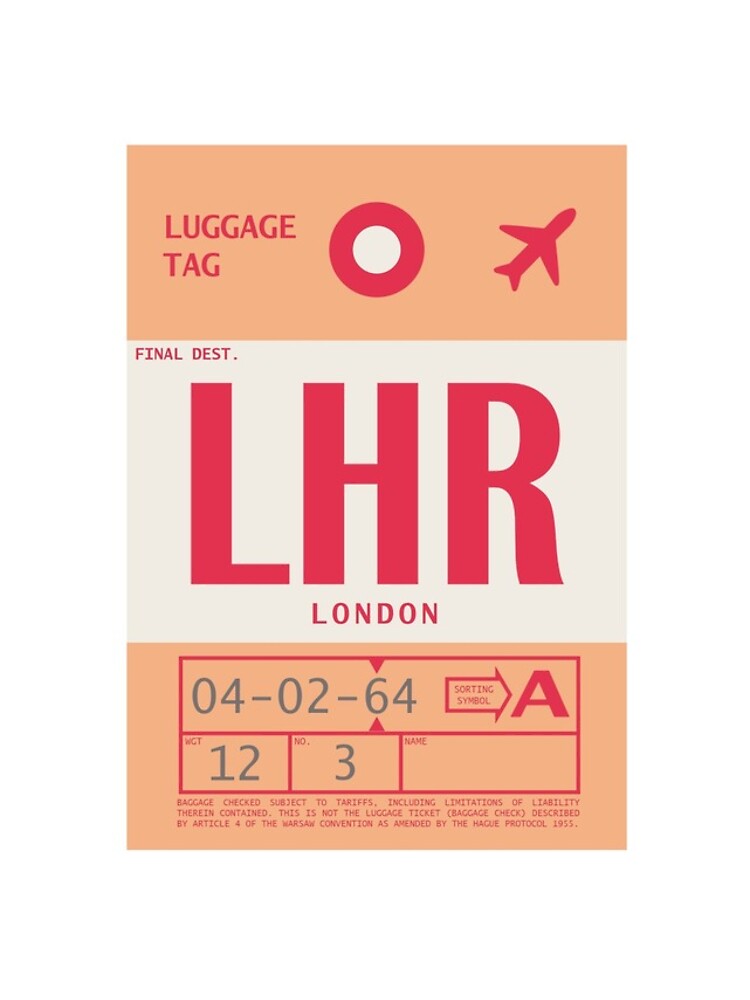 "London Heathrow Airport Vintage Luggage Tag" iPhone Case for Sale by
