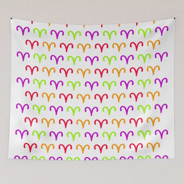 Item preview, Multicolored aries sign, astrology zodiac symbol white background designed and sold by Stéphane  Thirion.
