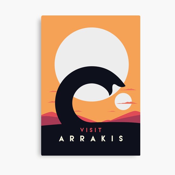 Dune 2020 Visit Arrakis Sandworm Canvas Print