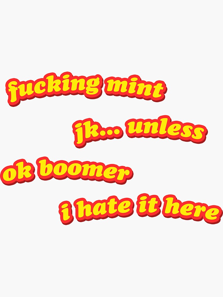 "Viral Tik Tok Vine Phrases Pack Summer Bright" Sticker for Sale by