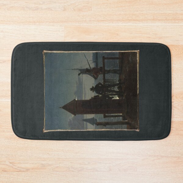 Item preview, Martinus Rørbye - View from the Citadel Ramparts in Copenhagen by Moonlight - Heavy Cotton Tee designed and sold by artichokes.