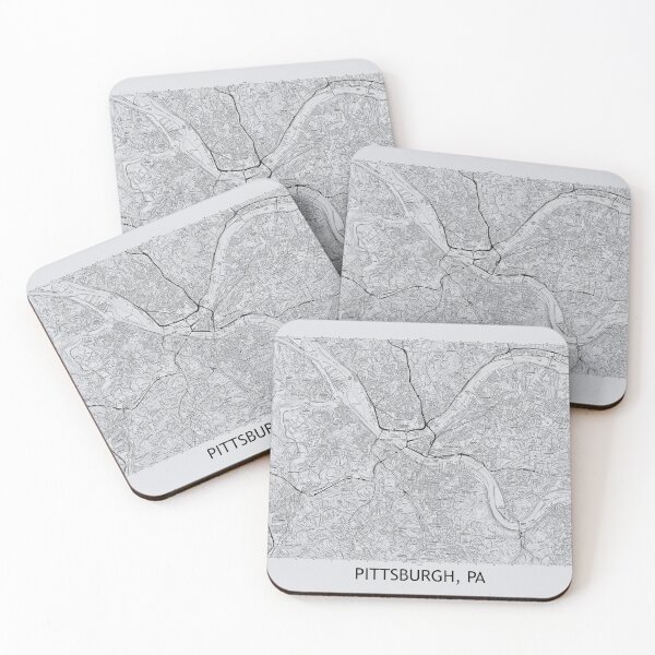 Item preview, Pittsburgh, PA Topographical Map Grey designed and sold by PGHPhotoCo.