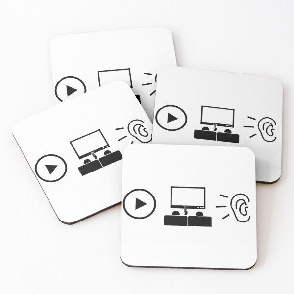 Item preview, play watch listen t-shirt sticker designed and sold by -BENOVI.