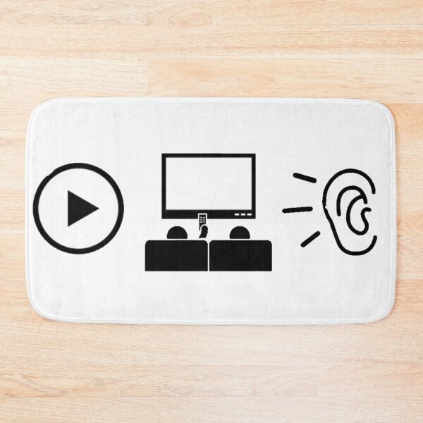 Item preview, play watch listen t-shirt sticker designed and sold by -BENOVI.