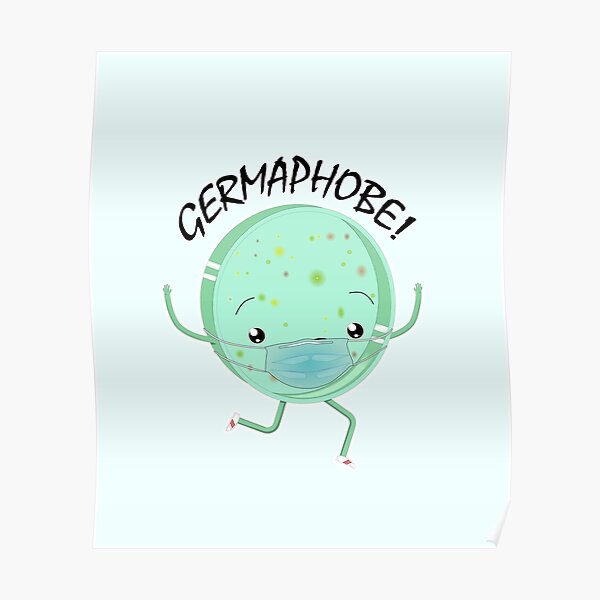 "Petri dish "GERMAPHOBE" Funny Microbiology Biologist T Shirt for Men