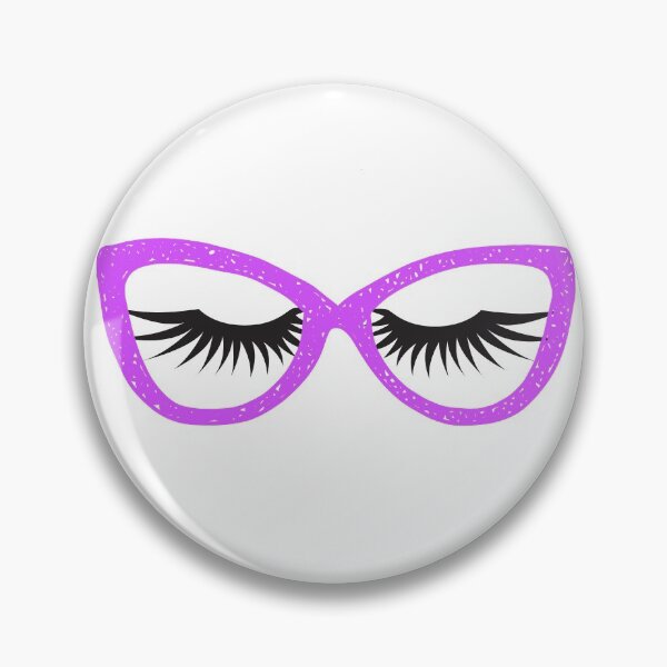 Artikelvorschau, Lila Nerd Brille mit Wimpern entworfen und verkauft von Completlycold.