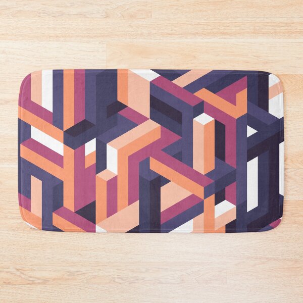 Item preview, Purple and Orange Isometric Maze designed and sold by KimVanG.