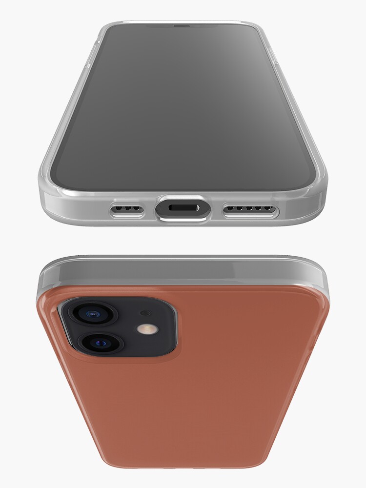 Alternate view of Red Clay Brown Solid Color Behr's 2021 Trending Color Kalahari Sunset MQ1-25 Single Shade - Hue - All Colour iPhone Case
