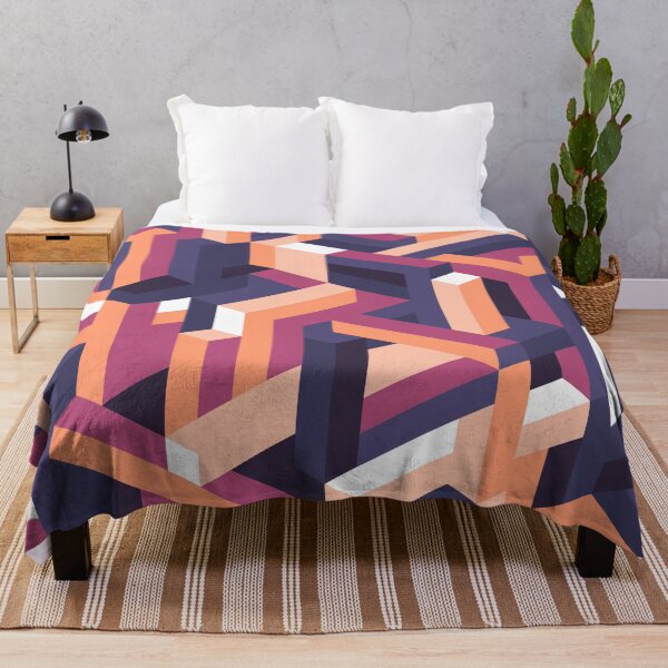 Item preview, Purple and Orange Isometric Maze designed and sold by KimVanG.