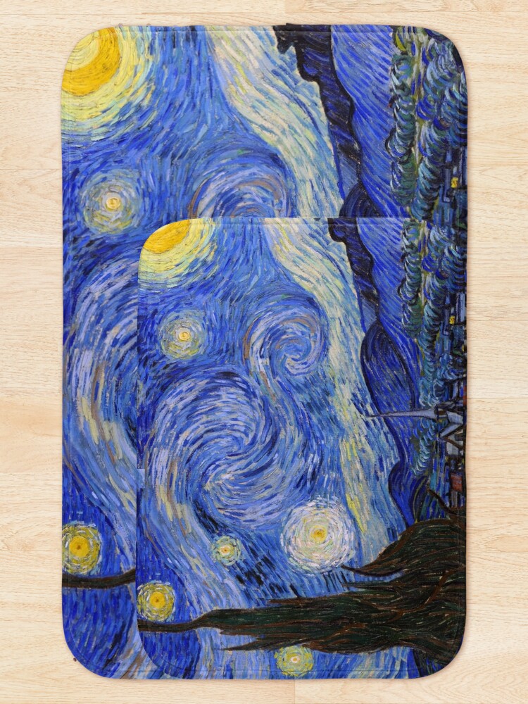 Disover The Starry Night by Vincent Van Gogh | Bath Mat