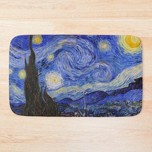 Disover The Starry Night by Vincent Van Gogh | Bath Mat