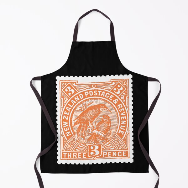 Item preview, Postage Stamp 1902 New Zealand Huia Birds 3 Pence Orange designed and sold by Pixelchicken.