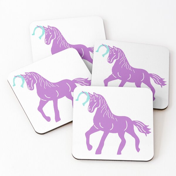 Item preview, Lavender and Mint Green Unicorn Playing Horseshoes designed and sold by awkwarddesignco.