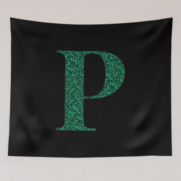 Item preview, Letter P Emerald Dark Green Glitter Effect Alphabet designed and sold by Sour Soul.