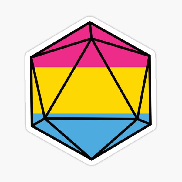 Pan Pride DnD D20 Dice Sticker