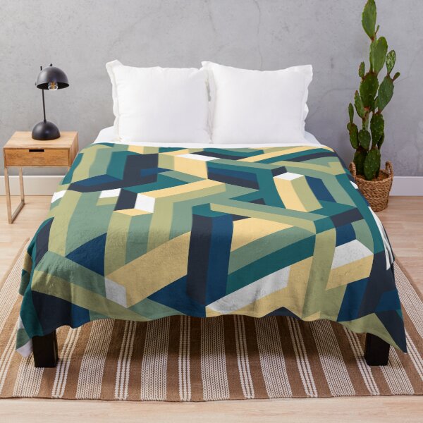 Item preview, Blue and Green Isometric Maze designed and sold by KimVanG.