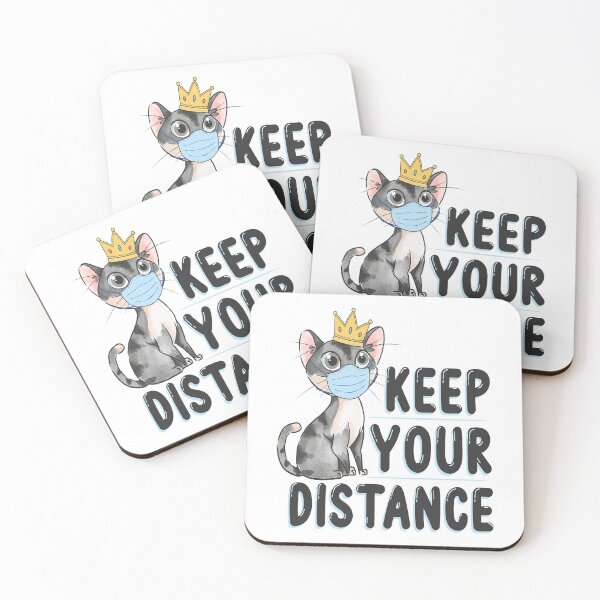 Item preview, keep your distance cat designed and sold by Tagesapfel.