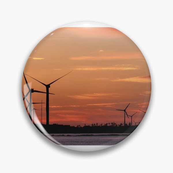 Item preview, Sunrise and windmills on the jeju sea in Korea designed and sold by human8891.