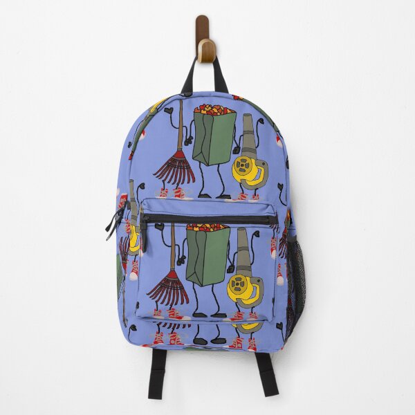 Item preview, Cute Rake and Leaf Bag and Leaf Blower Cartoon designed and sold by Nature's Fancy.