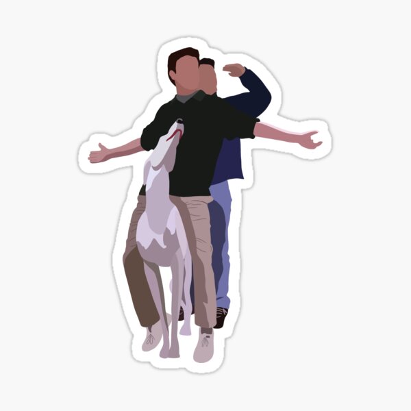 Joey and Chandler dog Sticker