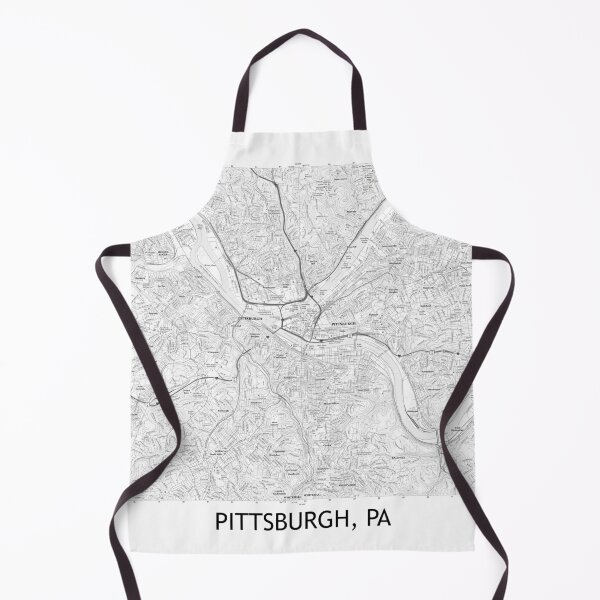 Item preview, Pittsburgh, PA Topographical Map Black and White designed and sold by PGHPhotoCo.