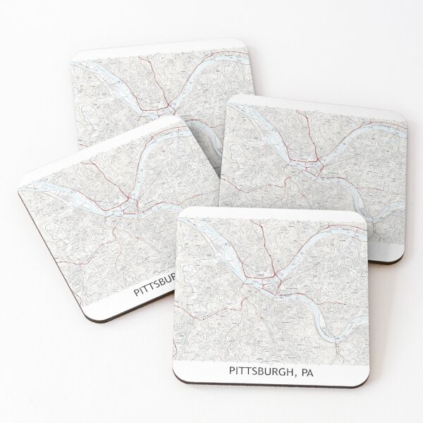 Item preview, Pittsburgh, PA Topographical Map Clean designed and sold by PGHPhotoCo.