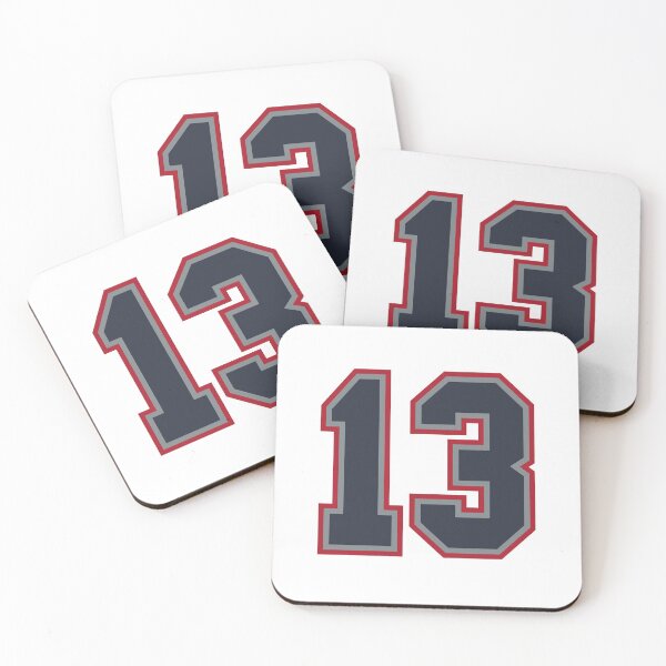 Item preview, 13 Navy Grey Red Sports Number Thirteen designed and sold by HelloFromAja.