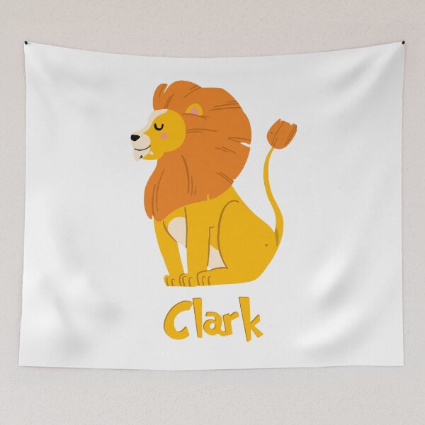 Item preview, Clark Lion Baby Boy Wild Animal Name designed and sold by HelloFromAja.