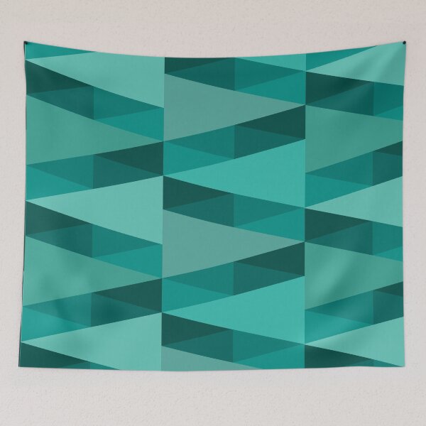 Item preview, Horizontal Triangles Pattern – Teal designed and sold by RoguePatterns.