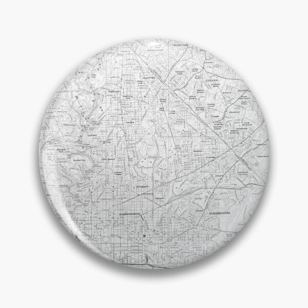 Item preview, Washington, DC Topographical Map Black and White designed and sold by PGHPhotoCo.