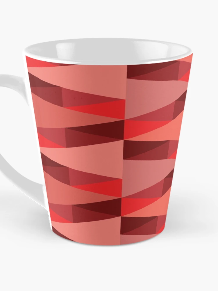 Thumbnail 3 of 4, Coffee Mug, Horizontal Triangles Pattern – Red designed and sold by RoguePatterns.