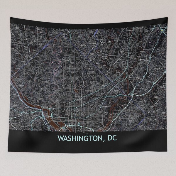 Item preview, Washington, DC Topographical Map Dark designed and sold by PGHPhotoCo.