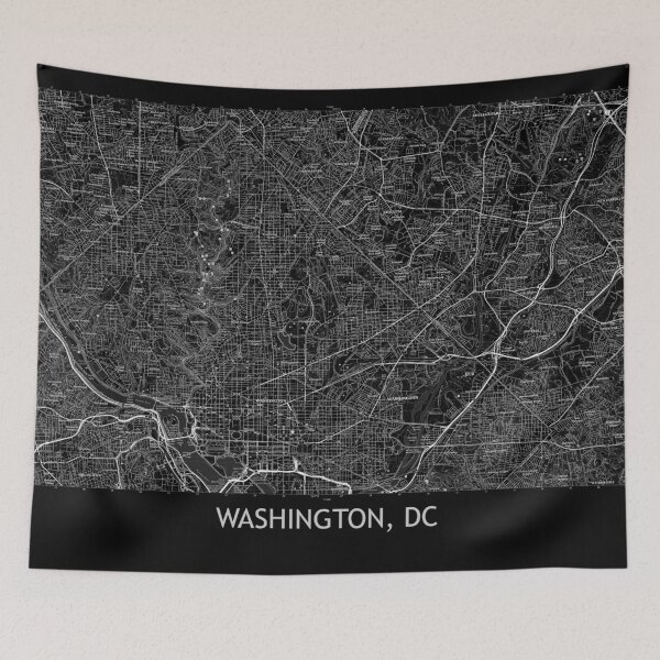 Item preview, Washington, DC Topographical Map Black designed and sold by PGHPhotoCo.