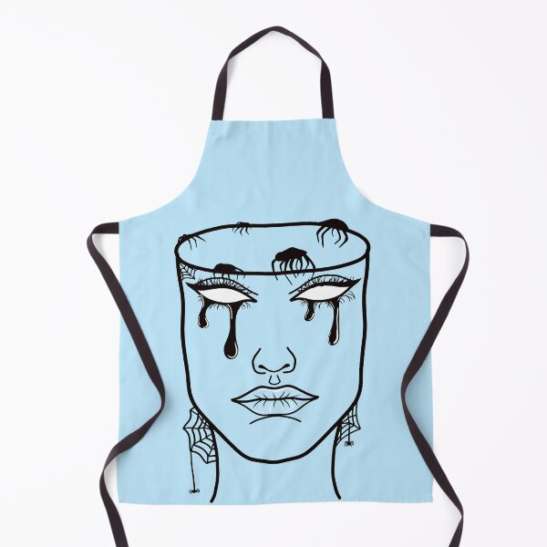 Item preview, Mindless: Original Line Art Drawing-Pastel Blue Background designed and sold by Arthemeral.
