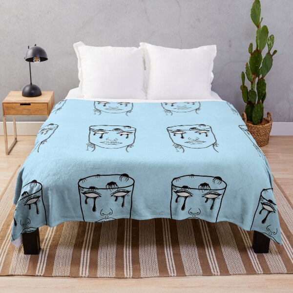 Item preview, Mindless: Original Line Art Drawing-Pastel Blue Background designed and sold by Arthemeral.