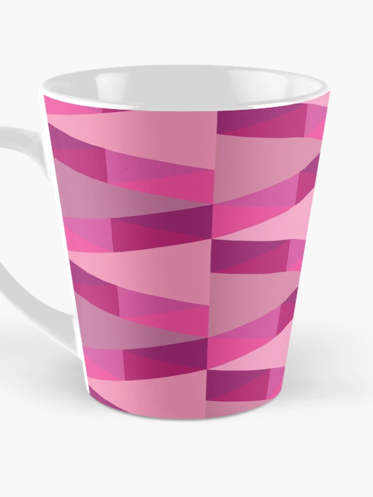 Thumbnail 3 of 4, Coffee Mug, Horizontal Triangles Pattern – Fuchsia designed and sold by RoguePatterns.