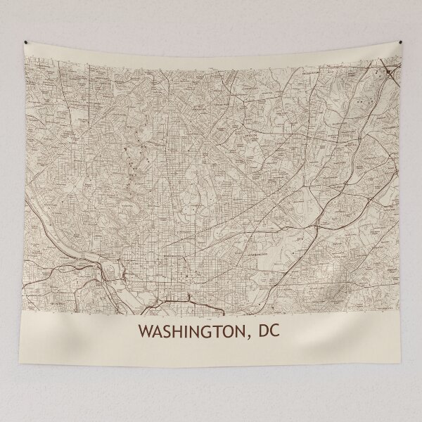 Item preview, Washington, DC Topographical Map Vintage designed and sold by PGHPhotoCo.