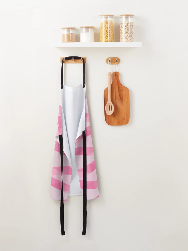 Thumbnail 2 of 6, Apron, Horizontal Triangles Pattern – Pink designed and sold by RoguePatterns.