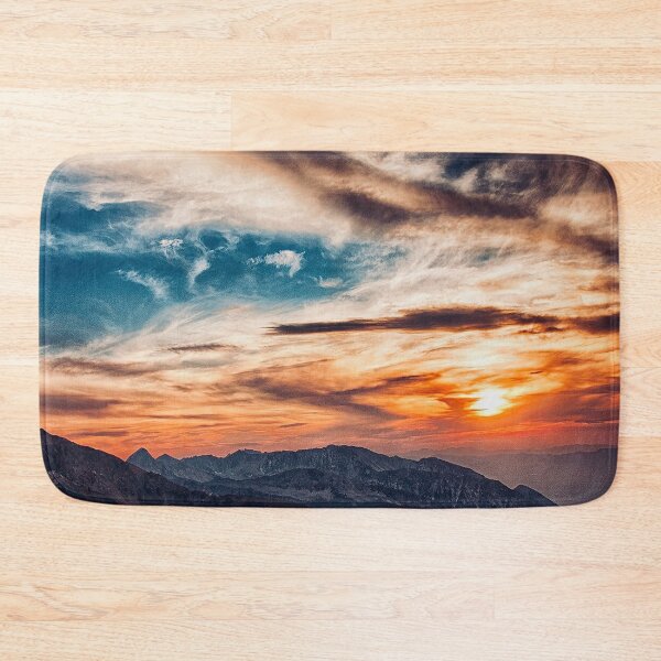 Item preview, Mountain colored sunset designed and sold by landsca-pics.