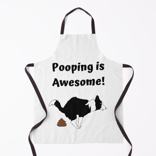 Item preview, Dash the Border Collie says "Pooping is Awesome!" designed and sold by swhmedia.
