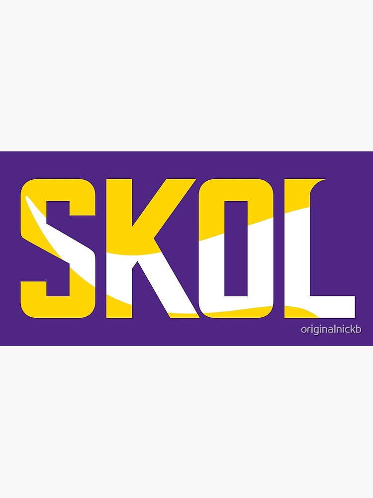 Minnesota Vikings Skol Text Design' Art Print for Sale by