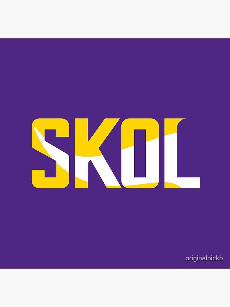 Minnesota Vikings Skol Text Design Clock for Sale by originalnickb