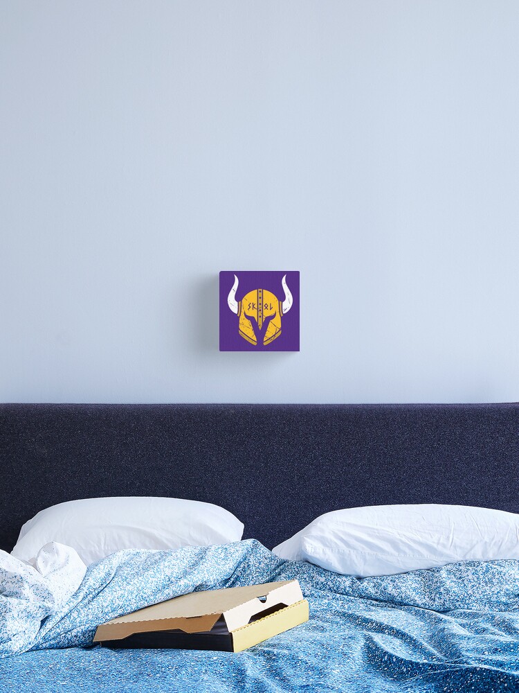 Minnesota Vikings Skol Helmet Art Print for Sale by originalnickb