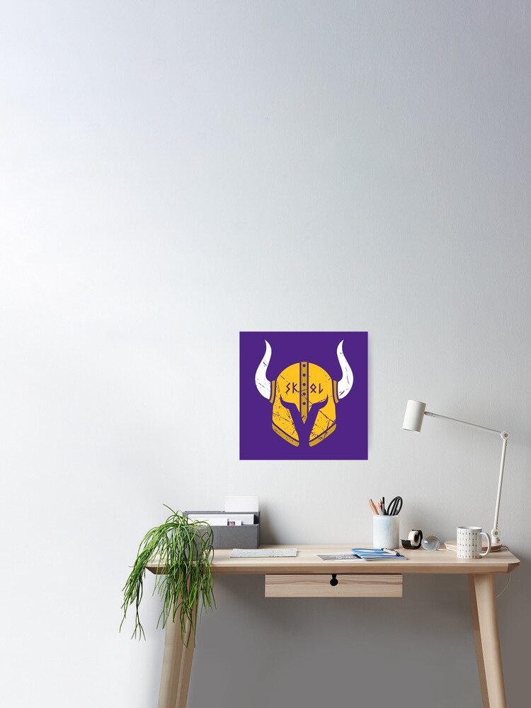 Minnesota Vikings Skol Helmet Poster for Sale by originalnickb