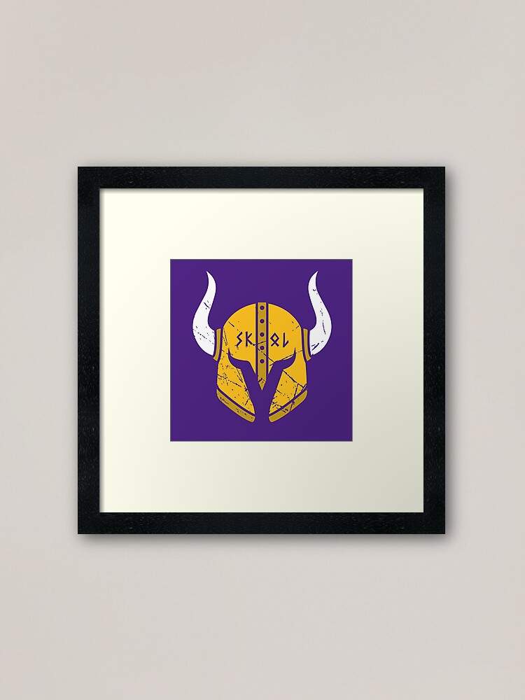 Minnesota Vikings Skol Helmet Art Print for Sale by originalnickb